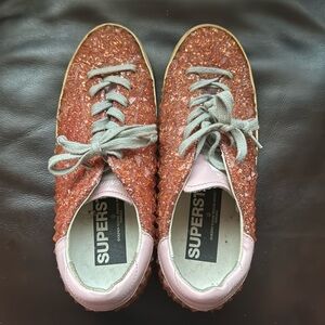 Limited Edition Salmon Orange/Pink Superstar Golden Goose Trainers Sneakers 38.5